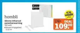 Albert Heijn hombli Slimme Infrarood paneelverwarming 350 watt aanbieding