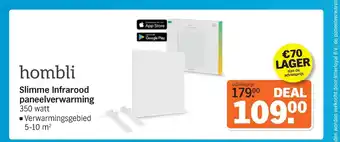Hombli Slimme Infrarood paneelverwarming 350 watt