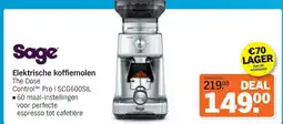 Albert Heijn Sage Elektrische koffiemolen The Dose Control Pro I SCG600SIL aanbieding