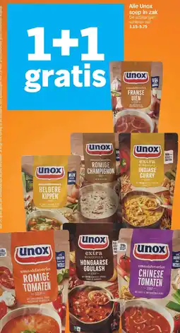 Albert Heijn Alle Unox soep in zak aanbieding