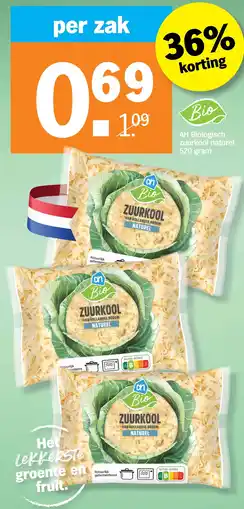 Albert Heijn AH Biologisch zuurkool naturel aanbieding