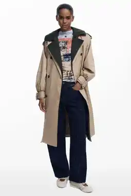 Wehkamp Desigual trenchcoat beige aanbieding