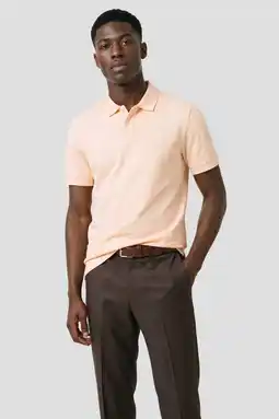 Wehkamp BOSS slim polo oranje aanbieding