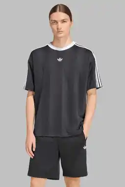 Wehkamp adidas Originals boxy T-shirt met logo - zwart/wit aanbieding