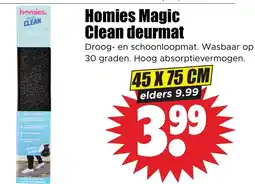 Dirk Homies Magic Clean deurmat aanbieding