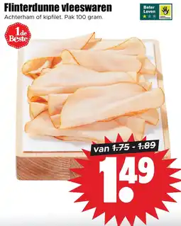 Dirk Flinterdunne vleeswaren aanbieding