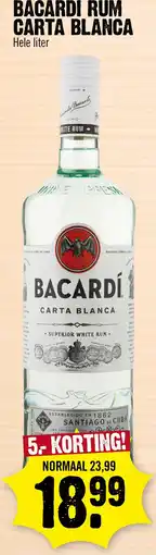 Super Dirck 3 Bacardi rum carta blanca aanbieding