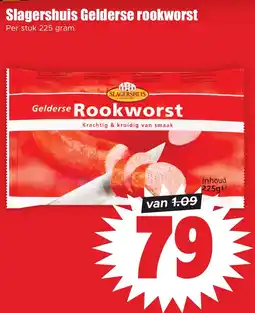 Dirk Slagershuis Gelderse rookworst aanbieding