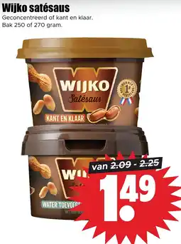Dirk Wijko satésaus aanbieding