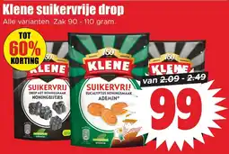 Dirk Klene suikervrije drop aanbieding