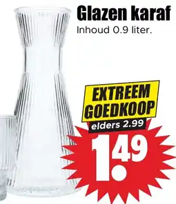 Dirk Glazen karaf aanbieding