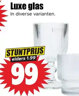 Dirk Luxe glas aanbieding
