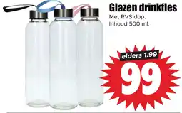 Dirk Glazen drinkfles aanbieding