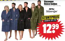 Dirk Slazenger fleece badjas aanbieding