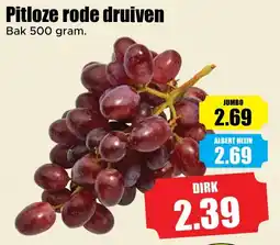 Dirk Pitloze rode druiven aanbieding