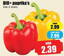 Dirk BIO+ paprika's aanbieding
