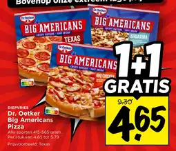 Vomar Voordeelmarkt Dr. Oetker Big Americans Pizza aanbieding