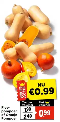 Vomar Voordeelmarkt Fles-pompoen of Oranje Pompoen aanbieding