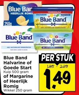 Vomar Voordeelmarkt Blue Band Halvarine of Goede Start of Margarine of Heerlijk Romig aanbieding