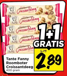 Vomar Voordeelmarkt Tante Fanny Roomboter Croissantdeeg aanbieding
