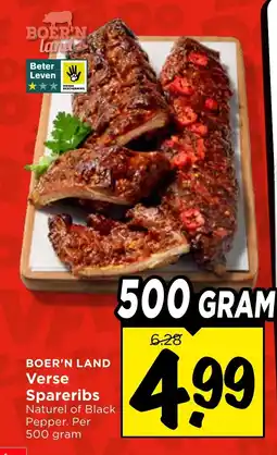 Vomar Voordeelmarkt Boer'n Land Verse Spareribs aanbieding