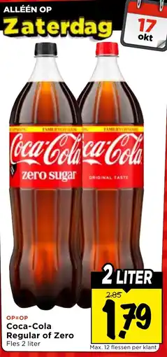 Vomar Voordeelmarkt Coca-Cola Regular of Zero aanbieding