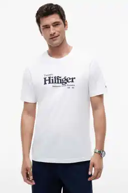Wehkamp Tommy Hilfiger regular T-shirt wit aanbieding