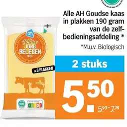 Albert Heijn Alle AH Goudse kaas in plakken aanbieding