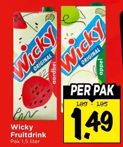 Vomar Voordeelmarkt Wicky Fruitdrink aanbieding