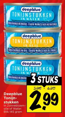 Vomar Voordeelmarkt Deepblue Tonijnstukken aanbieding