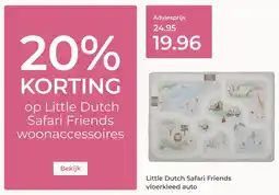 Prenatal Little Dutch Safari Friends vloerkleed auto aanbieding