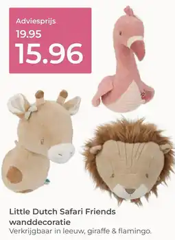 Prenatal Little Dutch Safari Friends wanddecoratie aanbieding