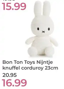 Prenatal Bon Ton Toys Nijntje knuffel corduroy aanbieding