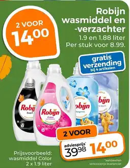 Trekpleister Robijn Wasmiddel en Verzachter aanbieding