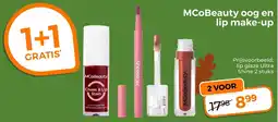 Trekpleister MCoBeauty oog en lip make-up aanbieding