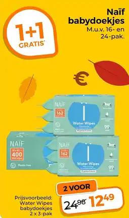 Trekpleister Naïf babydoekjes aanbieding