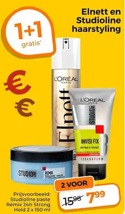 Trekpleister L'Oréal Paris Elnett en Studioline haars styling aanbieding