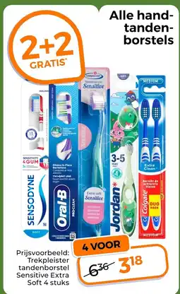 Trekpleister Trekpleister tandenborstel Sensitive Extra Soft aanbieding
