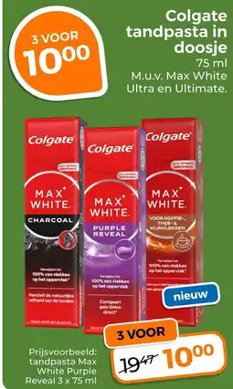 Trekpleister Colgate tandpasta in doosje aanbieding