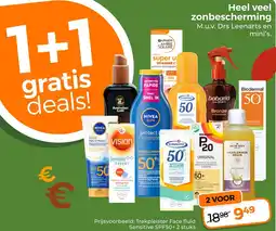 Trekpleister Trekpleister Face fluid Sensitive SPF50+ aanbieding