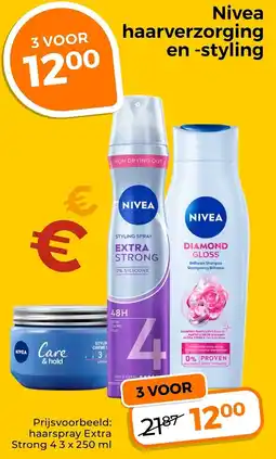 Trekpleister Nivea haarverzorging en -styling aanbieding