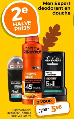 Trekpleister L'Oréal Men Expert deodorant en douche aanbieding