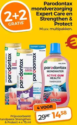 Trekpleister parodontax mondverzorging Expert Care en Strengthen & Protect aanbieding