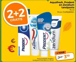 Trekpleister Aquafresh, Prodent en Zendium tandpasta aanbieding