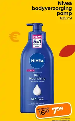 Trekpleister Nivea bodyverzorging pomp aanbieding