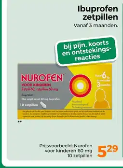 Trekpleister Nurofen voor kinderen 60 mg aanbieding