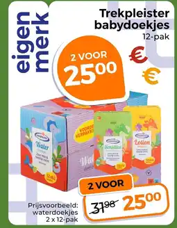 Trekpleister eigen merk trekpleister babydoekjes aanbieding