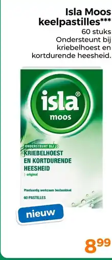 Trekpleister Isla Moos Keelpastilles aanbieding