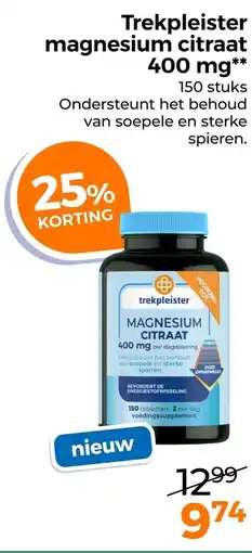 Trekpleister trekpleister magnesium citraat 400 mg aanbieding