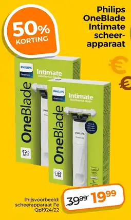 Trekpleister Philips OneBlade Intimate scheerapparaat aanbieding